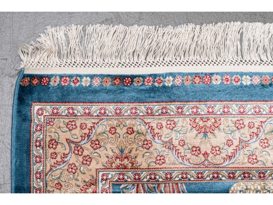 Turkish Silk Area Prayer Rug, 2'10