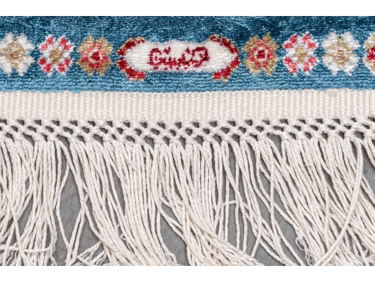 Turkish Silk Area Prayer Rug, 2'10