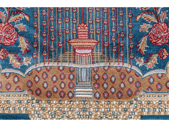 Turkish Silk Area Prayer Rug, 2'10