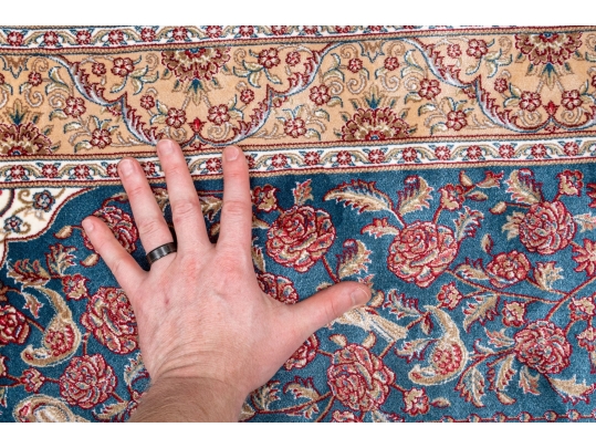 Turkish Silk Area Prayer Rug, 2'10