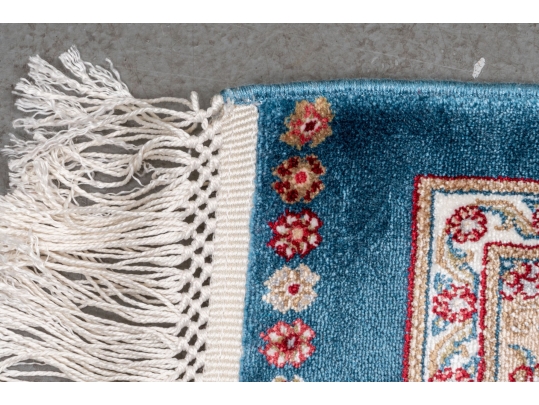 Turkish Silk Area Prayer Rug, 2'10