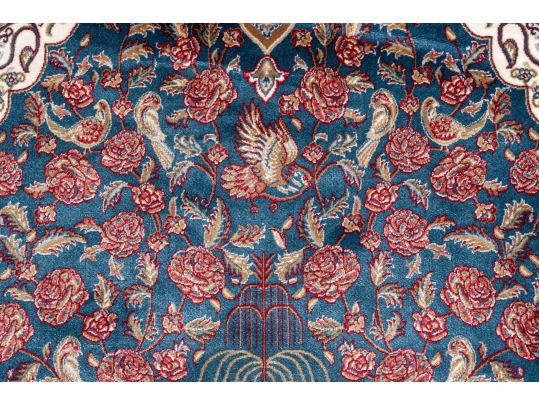 Turkish Silk Area Prayer Rug, 2'10