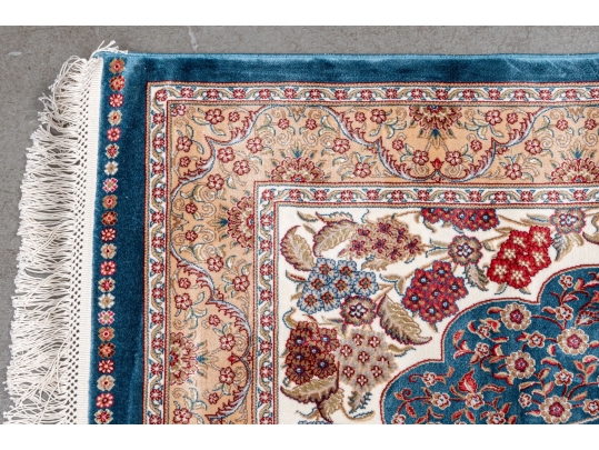 Turkish Silk Area Prayer Rug, 2'10
