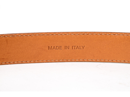 Polo Ralph Lauren Lot Of Two Brown Leather Belts, Size 40/100