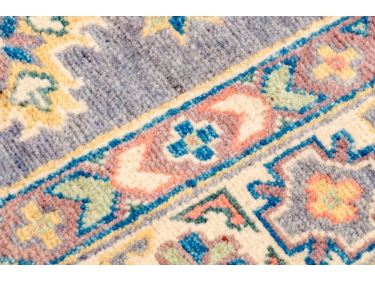 Hand Knotted Wool Pakistan Kazak Room Accent Carpet, 3'-3