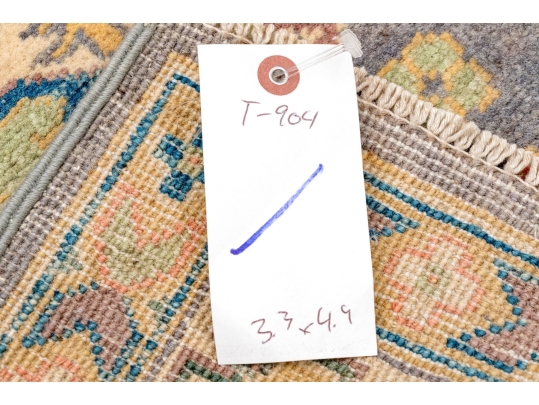 Hand Knotted Wool Pakistan Kazak Room Accent Carpet, 3'-3