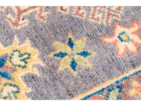 Hand Knotted Wool Pakistan Kazak Room Accent Carpet, 3'-3