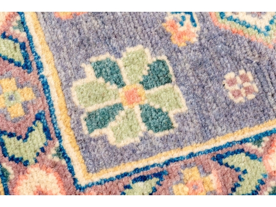 Hand Knotted Wool Pakistan Kazak Room Accent Carpet, 3'-3