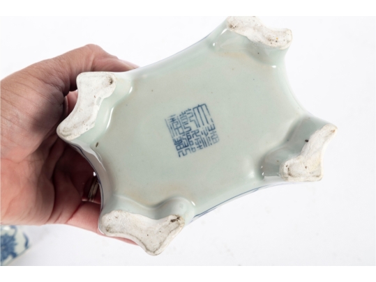 Chinese Blue And White Porcelain Covered Box