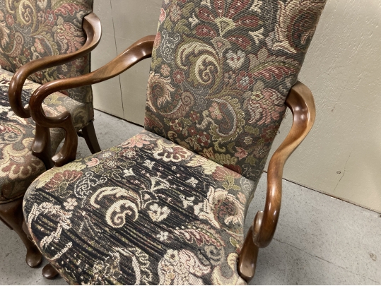 Pair Of Ex Historical Society Georgian Style Armchairs 