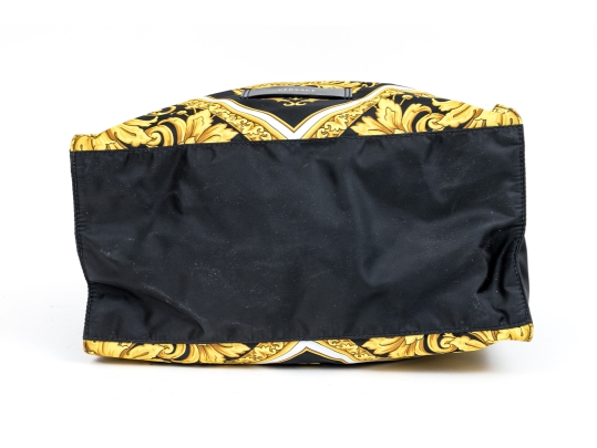 Versace Nylon Top Handle Shopper Tote Bag