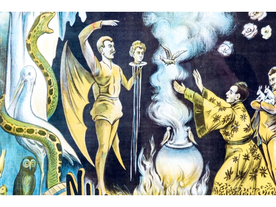 Art Deco Magician Show Advertising Poster, 