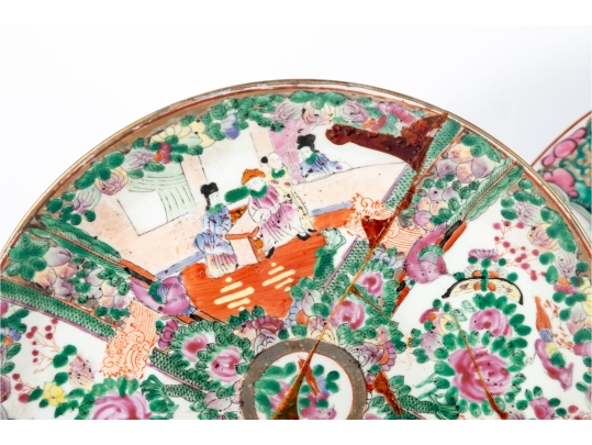 Grouping Of Chinese Famille Rose Porcelain Plates And Bowls