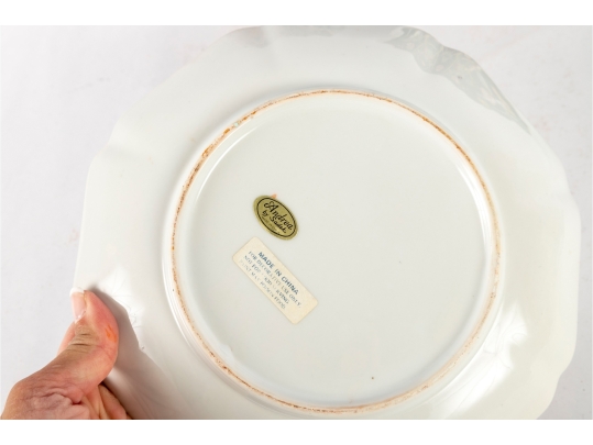 Group Of Three Decorative Enamel Porcelain Plates