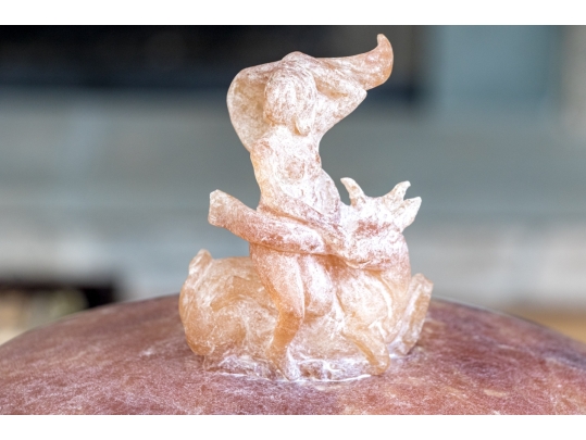 Highly Decorative Carved Stone Lidded Stone Vessels