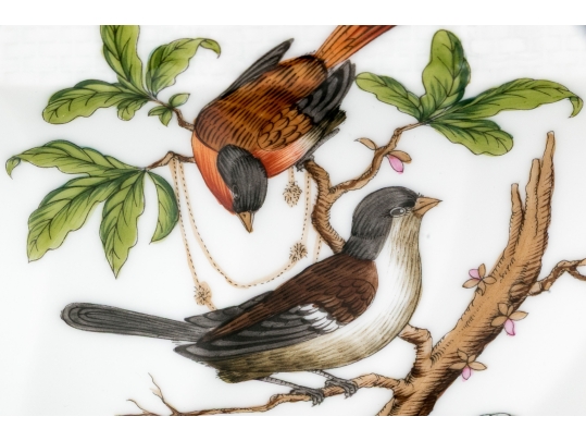 Herend Hungary Hand-Painted Porcelain Covered Tureen, Rothschild Bird (RO) Pattern