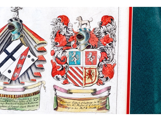 Three Decorative Prints Of Heraldic Coats Of Arms