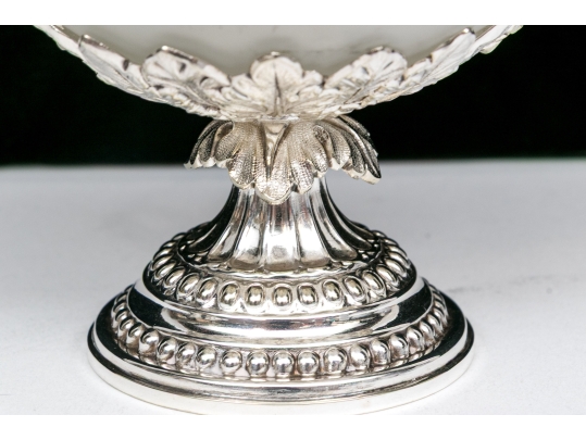 Silverplate And Glass Lidded Serving Bowl