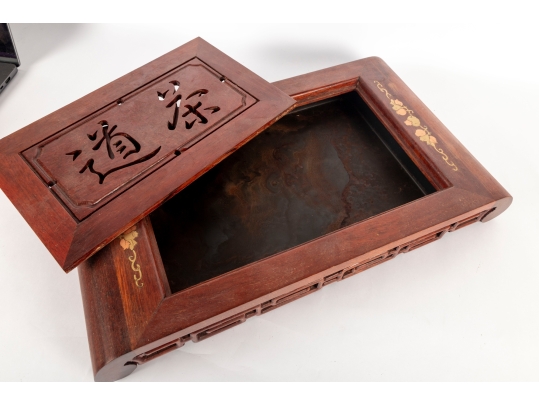 Chinese Wooden Tea Ceremony Tray With Drain Basin