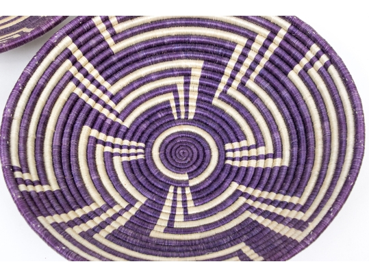 Pair Of Two Hand-woven Baskets