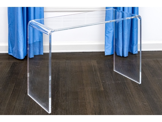 Chic Lucite Waterfall Console Table