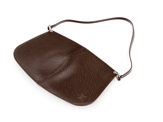 Louis Vuitton Moka Epi Leather Demi-Lune Pochette Bag, With Dustbag