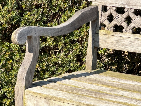Elegant Teak Bench (1 Of 2)