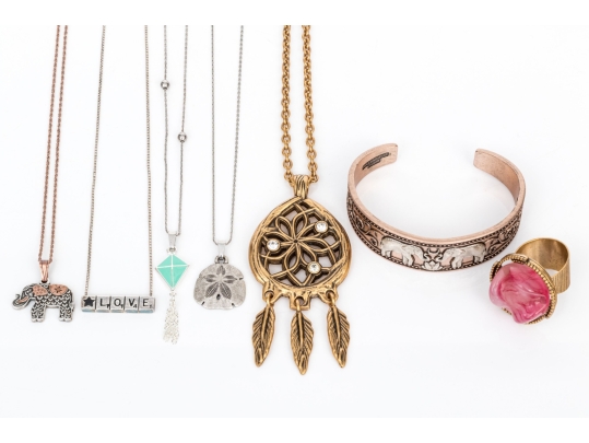 Alex + Ani Collection Of Necklace, Ring And Bracelet Jewelry Pieces