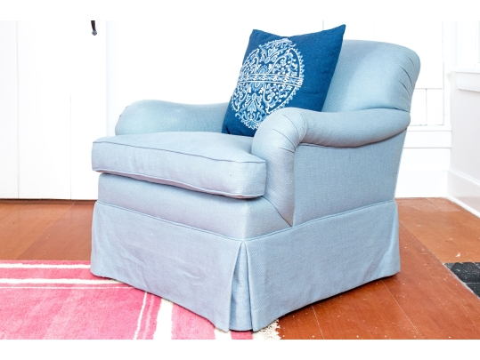 Upholstered Club Chair With Apron