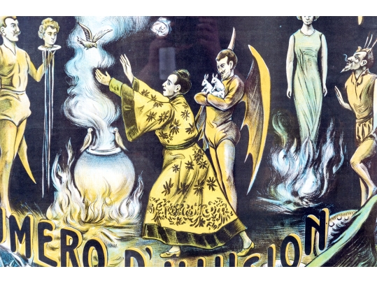Art Deco Magician Show Advertising Poster, 