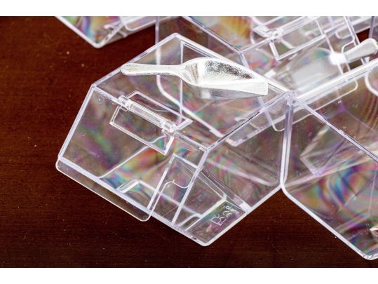 Set Of Nine Candy Bins With Spoons