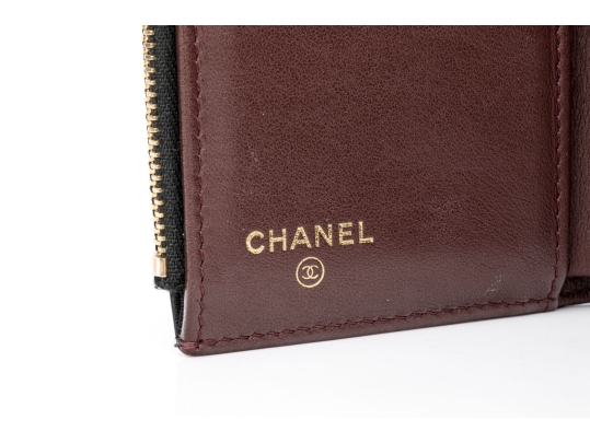 Chanel Matelasse Black Leather Wallet, With Box