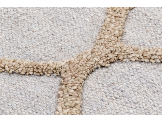 Hand Woven Wool Abstract Carpet, 7'-5