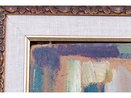 Oil On Board, Artist At Easel