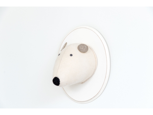 Two Restoration Hardware Baby & Child Felt Animal Heads