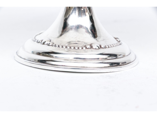 Antique English Silverplate And Cobalt Glass Serving Bowl 