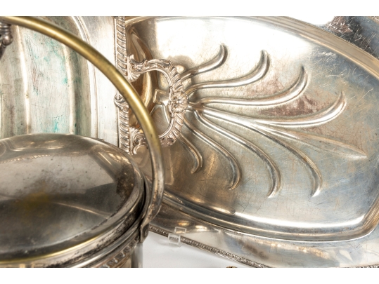 Collection Of Silver Plate And Brass Items