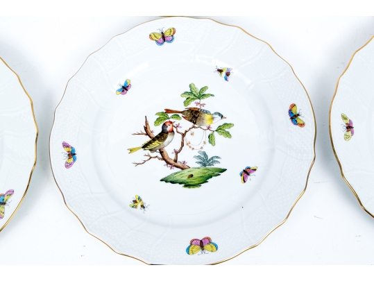 Set Of Ten Herend Hungary Hand-Painted Porcelain 10 1/4