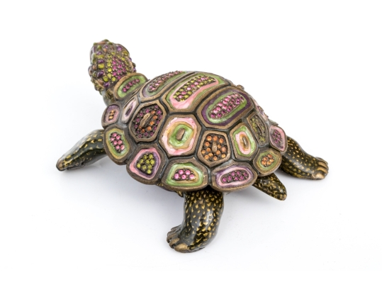 Jay Strongwater Small Turtle Form Box 