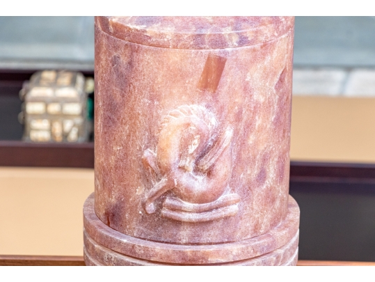 Highly Decorative Carved Stone Lidded Stone Vessels