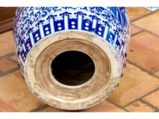 Decorative Chinese Blue And White Porcelain Garden Stool