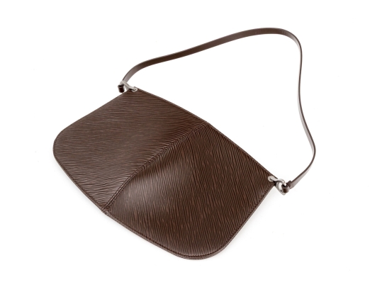 Louis Vuitton Moka Epi Leather Demi-Lune Pochette Bag, With Dustbag