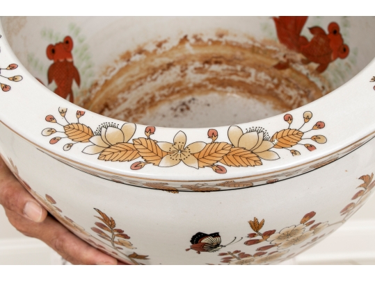 LATE ENTRY TO SALE New England Pottery Large Porcelain Jardiniere #2