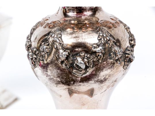 Collection Of Six Assorted Silver Plated And Crystal Table Wares