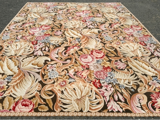 Stunning Aubusson Area Rug, 13'-10 X 10'-6