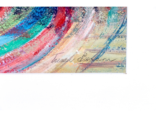 Signed Pastel On Paper, Family Home Interior