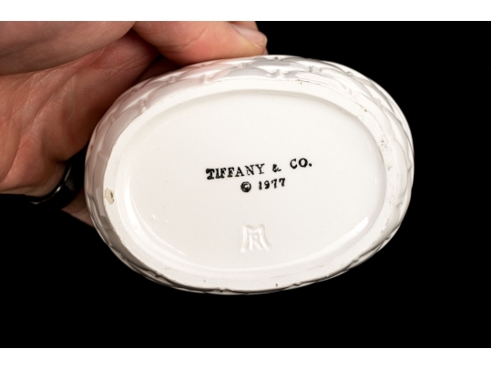 Tiffany& Co Strawberry Basket With Creamer And Sugar Bowl