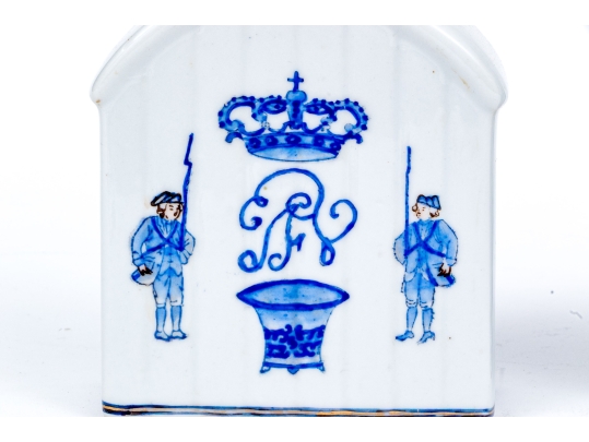 Two Blue And White Porcelain Wares, Including A Lidded Kettle And Lidded Tea Caddy