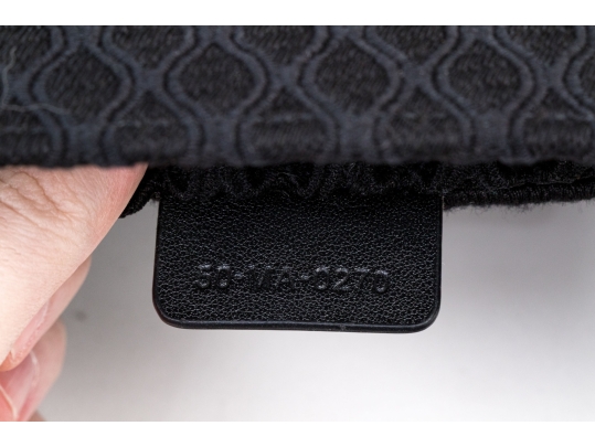 Christian Dior Large Black Fabric Mesh Book Tote Bag