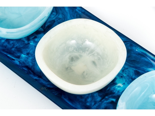 Lilly Juilet Four Piece Collection Of Acrylic And Resin Serving Wares